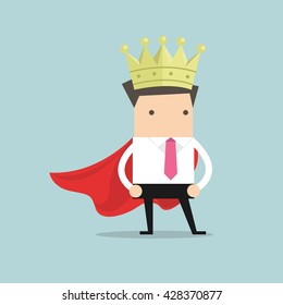 Businessman wearing a crown vector