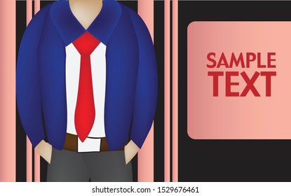 Businessman wearing half suit for background or card - vector