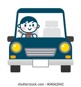 Businessman while driving