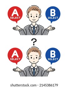 A businessman who chooses A or B.