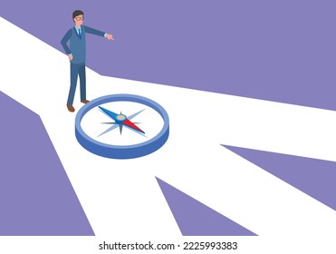 A businessman who decides his course on a parting road
