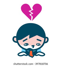 Businessman who falls in unrequited love