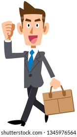 Businessman who goes to work