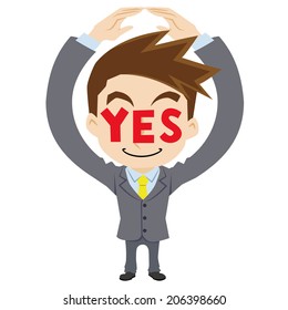 businessman who says yes