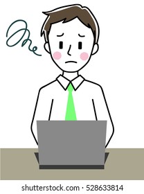 Businessman who is struggling hard