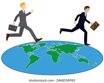 A businessman who travels around the world for work.