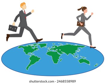 A businessman who travels around the world for work.