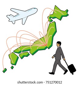 Businessman who travels by plane