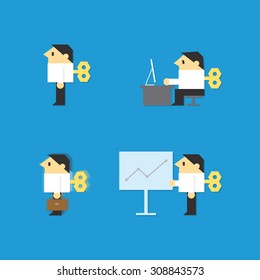 businessman wind up