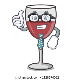 Businessman wine character cartoon style