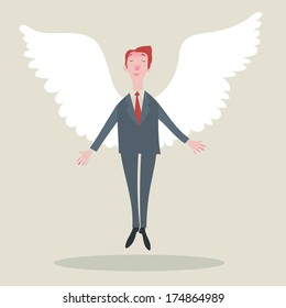 Businessman with wings