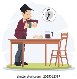 Businessman winner with cup trophy. Startup launch and investment venture concept. Teamwork metaphor. Illustration concept for mobile website and internet development.