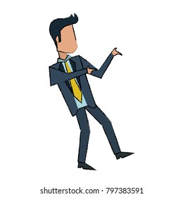 Businessman with winner pose