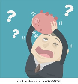 Businessman without money concept
