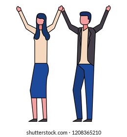 businessman and woman characters