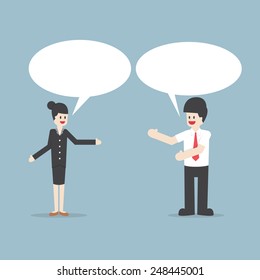 Two Cartoon People Talking High Res Stock Images Shutterstock