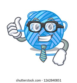 Businessman wool balls isolated on a mascot