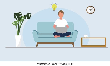 businessman work creative at home
