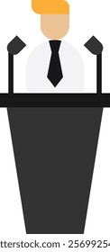 Businessman Work Employee Icon Vector Flat Illustration