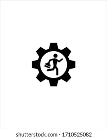 businessman with work flat icon,vector best flat icon.