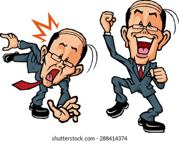 Businessman work hard