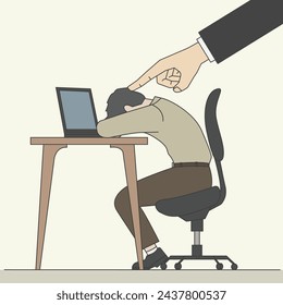 Geschäftsmann arbeitet unter Druck Konzept Illustration