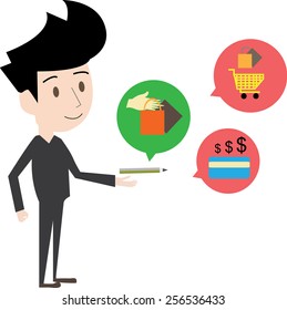 businessman working and business strategy as concept