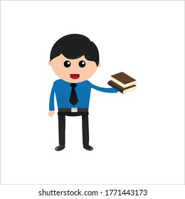 Businessman working character design cartoon style 