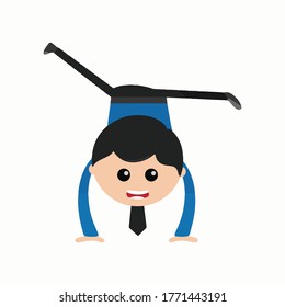 Businessman working character design cartoon style 