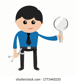 Businessman working character design cartoon style 