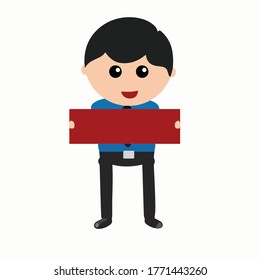 Businessman working character design cartoon style 