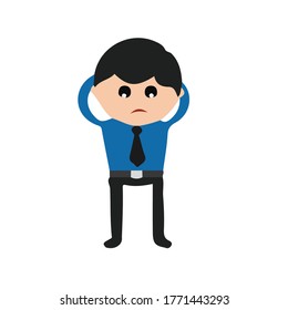 Businessman working character design cartoon style 