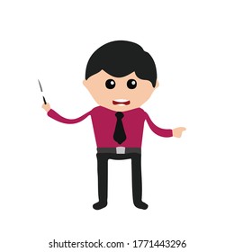 Businessman working character design cartoon style 