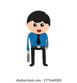 Businessman working character design cartoon style 
