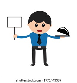 Businessman working character design cartoon style 