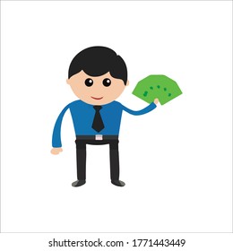 Businessman working character design cartoon style 