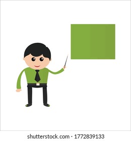 Businessman working character design cartoon style 