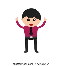 Businessman working character design cartoon style 