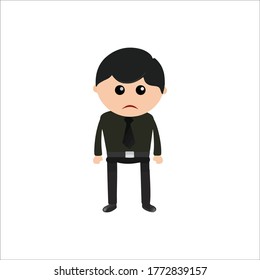 Businessman working character design cartoon style 