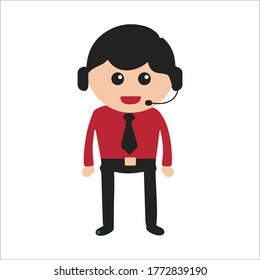 Businessman working character design cartoon style 
