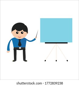 Businessman working character design cartoon style 