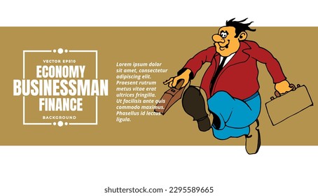 Businessman working character design. Cartoon person 
