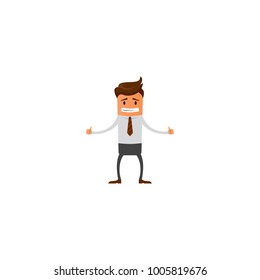 Businessman working character design set. Vector design.