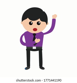Businessman working character design set