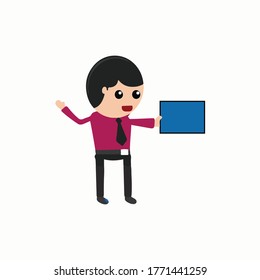 Businessman working character design set