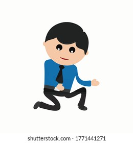 Businessman working character design set