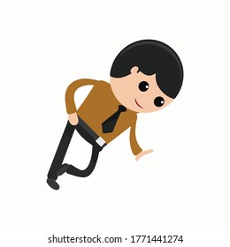 Businessman working character design set