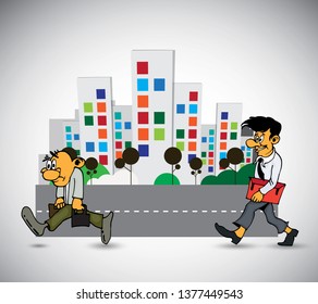 Diseño de caracteres de trabajo de hombre de negocios, vector