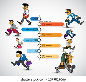 Diseño de caracteres de trabajo de hombre de negocios, vector