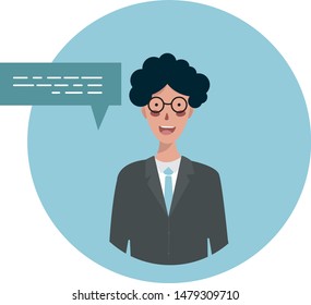 Businessman working character design. Vector design